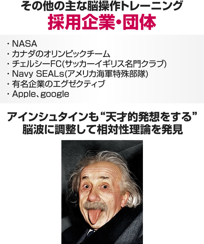 その他の主な脳操作トレーニング採用企業・団体
